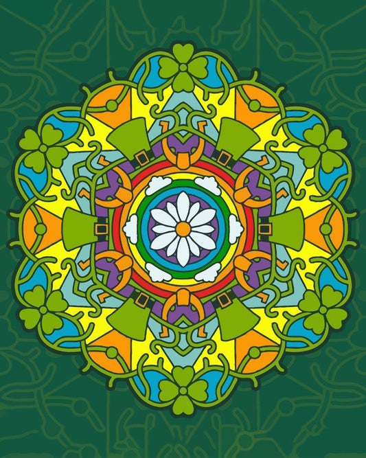 Malen nach Zahlen - Malen nach Zahlen - Mandala - St. Patrick Farbe