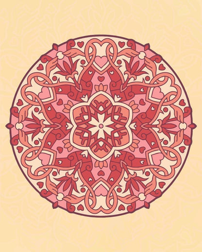 Malen nach Zahlen - Malen nach Zahlen - Mandala - Valentiensfarbe