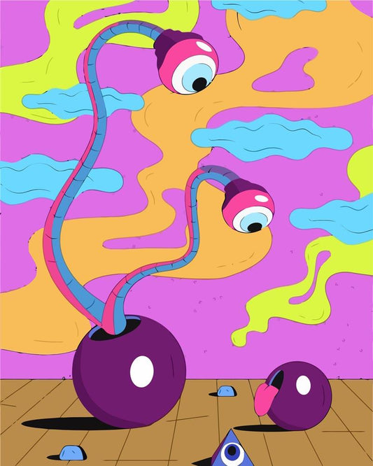 Malen nach Zahlen - Malen nach Zahlen - Psychedelischer Hintergrund - 3