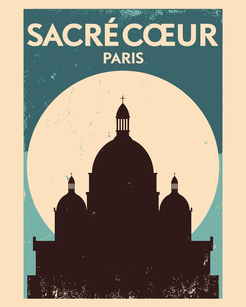 Malen nach Zahlen - Malen nach Zahlen - Retro - Sacre Coeur