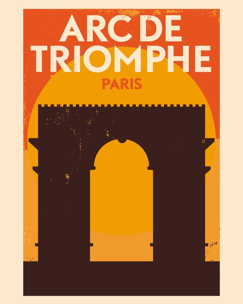 Malen nach Zahlen - Malen nach Zahlen - Retro - Arc de Triomphe