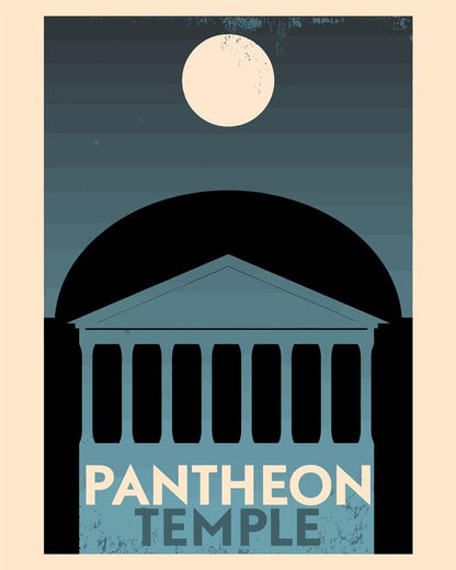 Malen nach Zahlen - Malen nach Zahlen - Retro - Pantheon Tempel