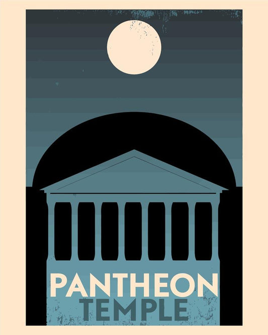 Malen nach Zahlen - Malen nach Zahlen - Retro - Pantheon Tempel