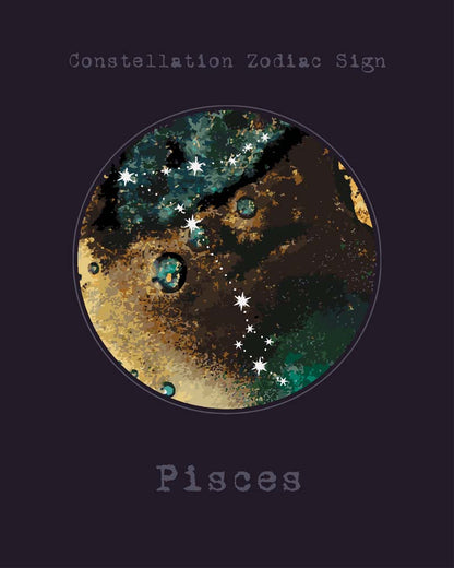 Malen nach Zahlen - Malen nach Zahlen - Sternzeichen - Pisces - Fische