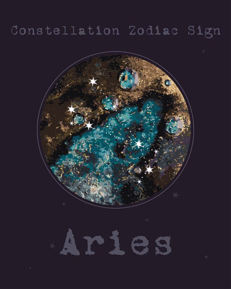Malen nach Zahlen - Malen nach Zahlen - Sternzeichen - Aries - Widder