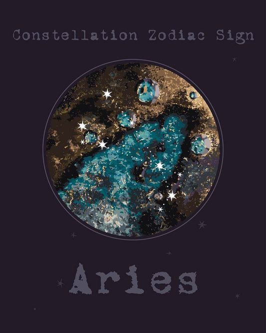 Malen nach Zahlen - Malen nach Zahlen - Sternzeichen - Aries - Widder