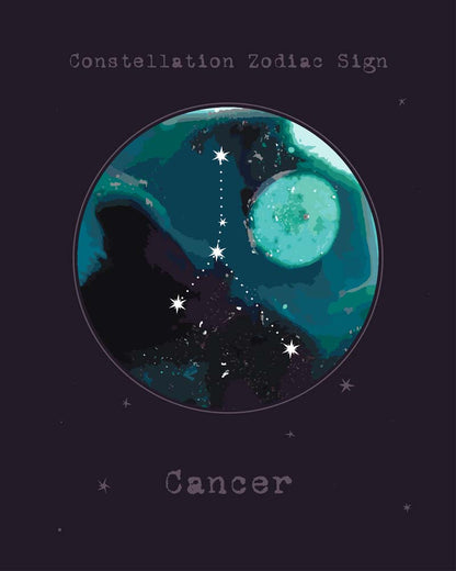 Malen nach Zahlen - Malen nach Zahlen - Sternzeichen - Cancer - Krebs