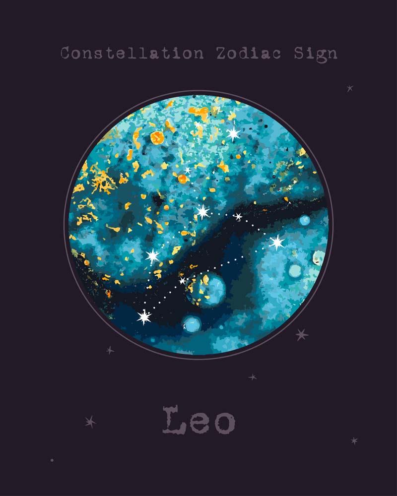 Malen nach Zahlen - Malen nach Zahlen - Sternzeichen - Leo - Löwe