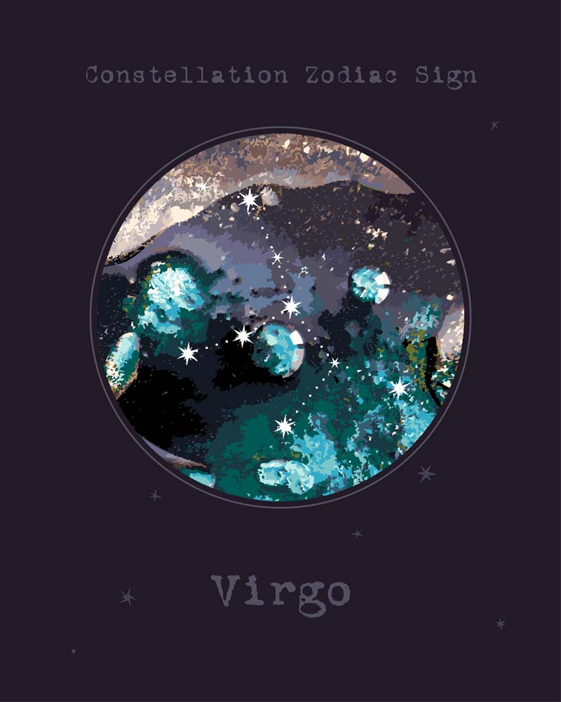 Malen nach Zahlen - Malen nach Zahlen - Sternzeichen - Virgo - Jungfrau