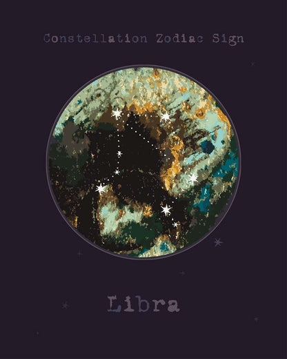 Malen nach Zahlen - Malen nach Zahlen - Sternzeichen - Libra - Waage
