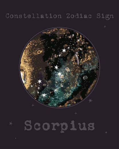 Malen nach Zahlen - Malen nach Zahlen - Sternzeichen - Scorpius - Skorpion