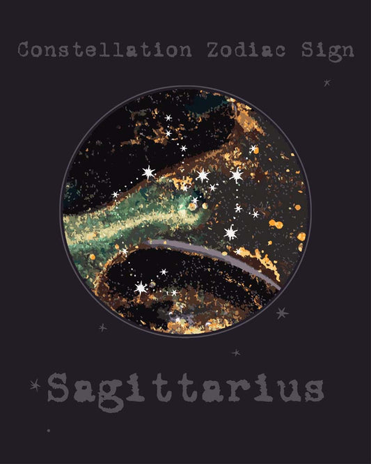 Malen nach Zahlen - Malen nach Zahlen - Sternzeichen - Sagittarius - Schütze