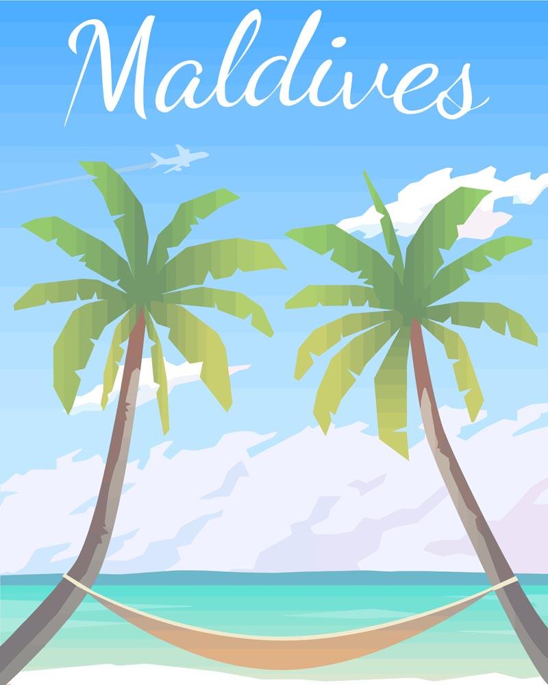 Malen nach Zahlen - Malen nach Zahlen - Travel - Malediven
