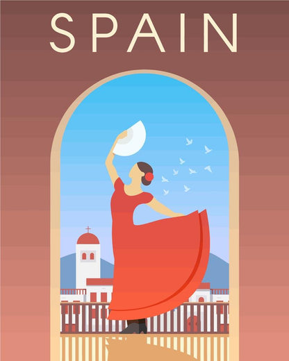 Malen nach Zahlen - Malen nach Zahlen - Travel - Spanien
