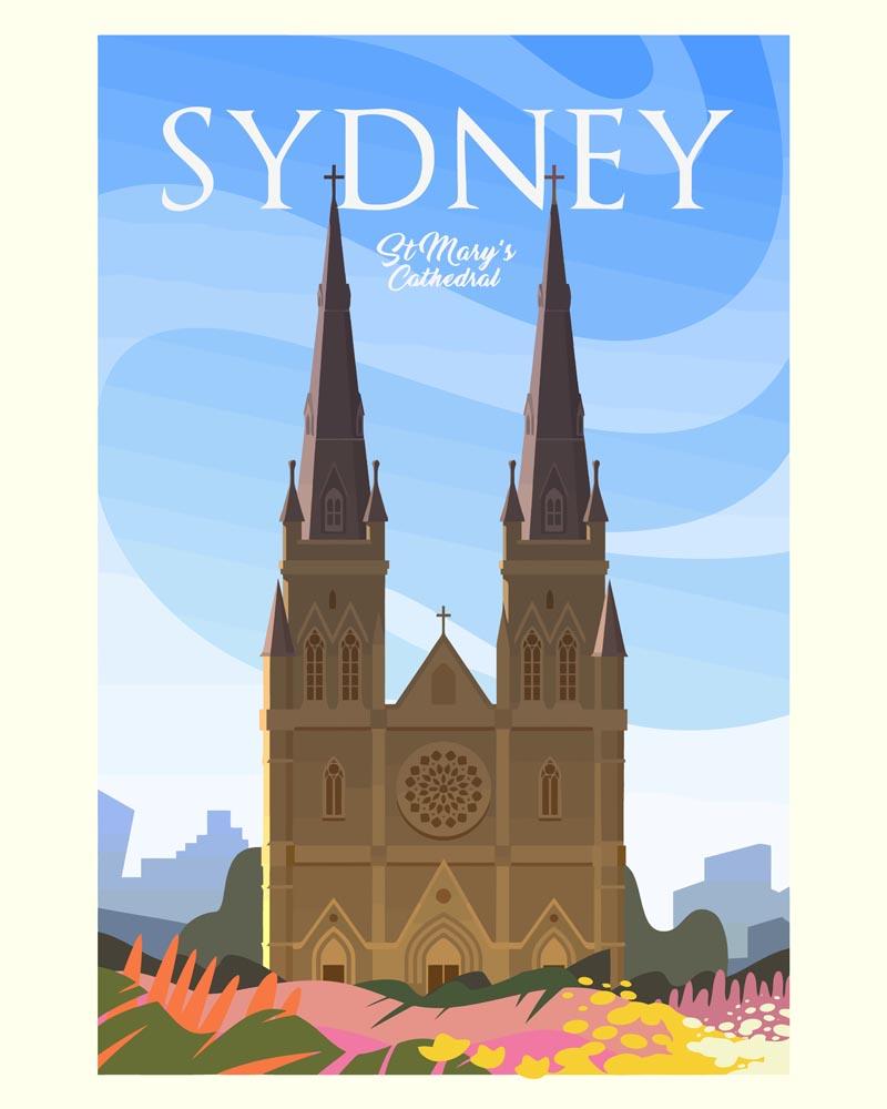 Malen nach Zahlen - Malen nach Zahlen - Travel - Sydney Kirche