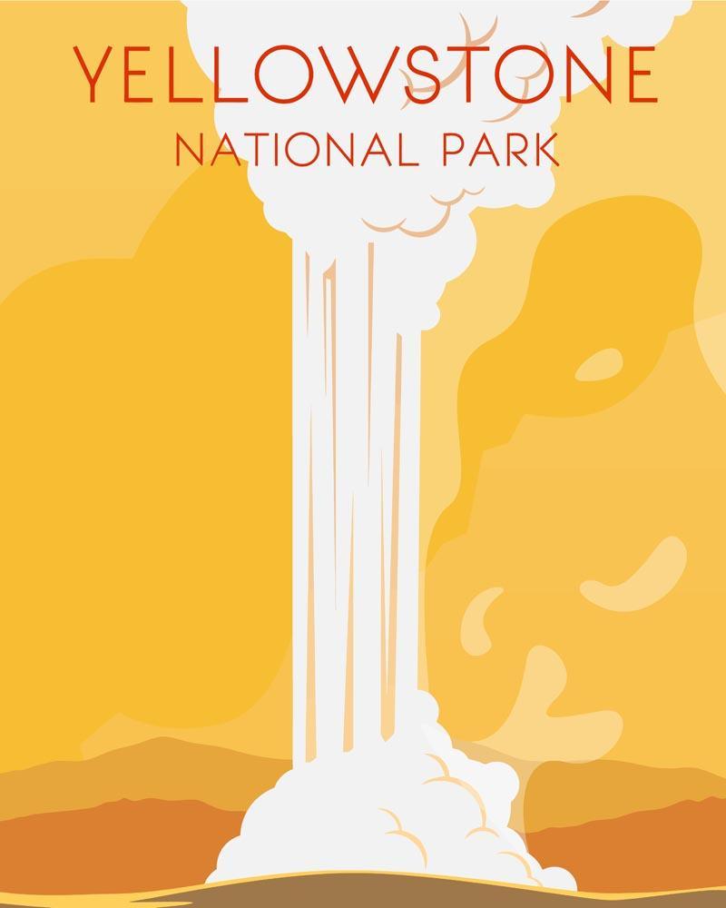Malen nach Zahlen - Malen nach Zahlen - Travel - Yellowstone