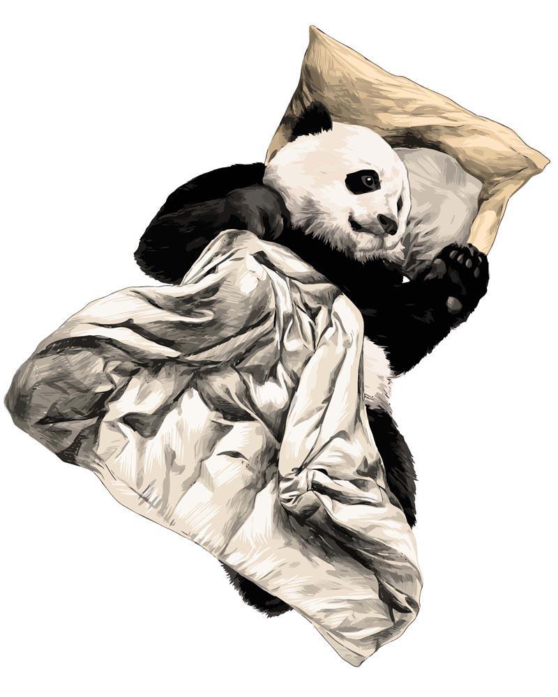 Malen nach Zahlen - Malen nach Zahlen - Panda am erholen