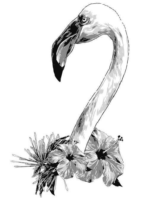 Malen nach Zahlen - Malen nach Zahlen - Flamingo Kopf