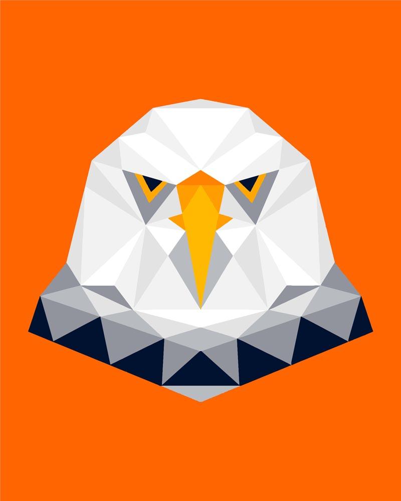 Malen nach Zahlen - Malen nach Zahlen - Polygon Adler