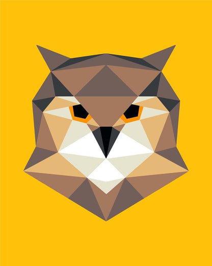 Malen nach Zahlen - Malen nach Zahlen - Polygon Eule