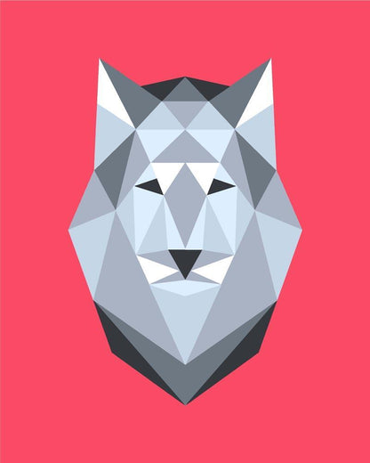 Malen nach Zahlen - Malen nach Zahlen - Polygon Wolf