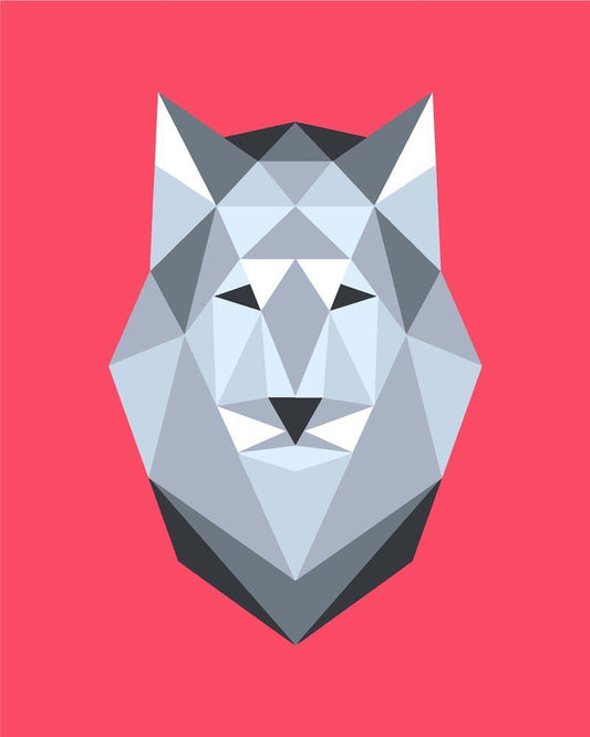 Malen nach Zahlen - Malen nach Zahlen - Polygon Wolf