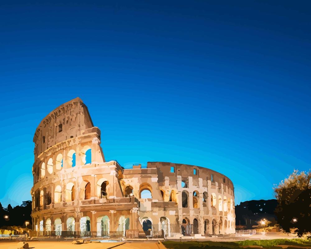 Malen nach Zahlen - Malen nach Zahlen - Kolosseum - Rom - Italien