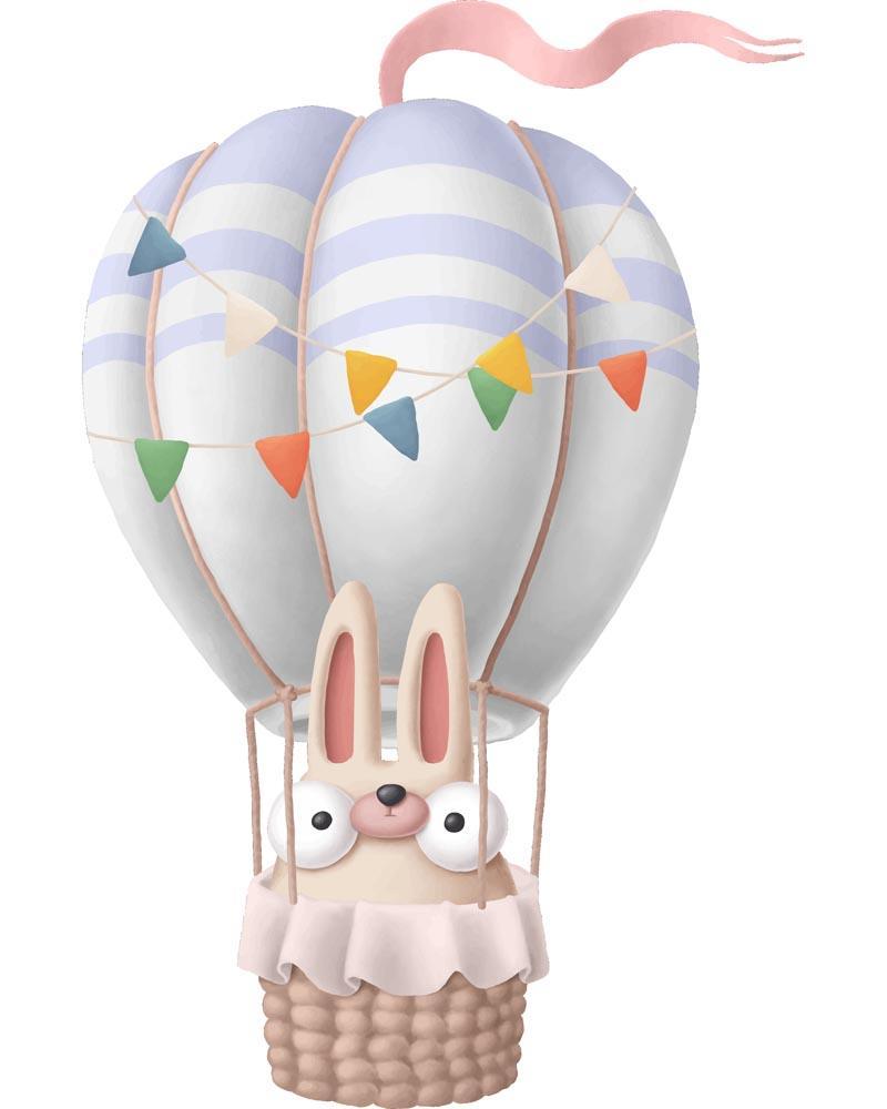 Malen nach Zahlen - Malen nach Zahlen - Heißluftballon - Häschen