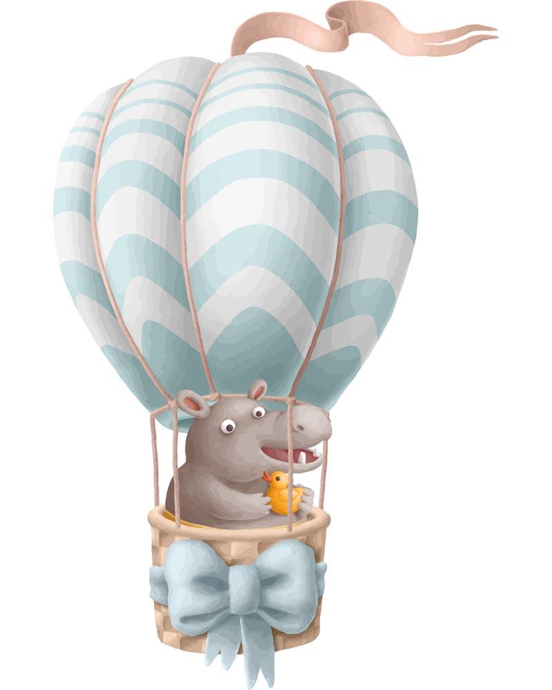 Malen nach Zahlen - Malen nach Zahlen - Heißluftballon - Hippo