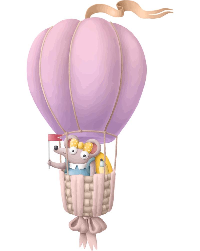 Malen nach Zahlen - Malen nach Zahlen - Heißluftballon - Maus
