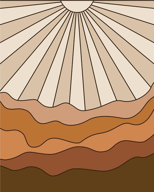 Malen nach Zahlen - Malen nach Zahlen - Boho - Landschaft - 5