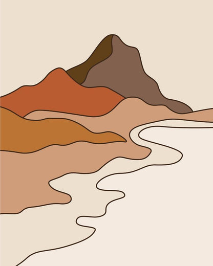 Malen nach Zahlen - Malen nach Zahlen - Boho - Landschaft - 6