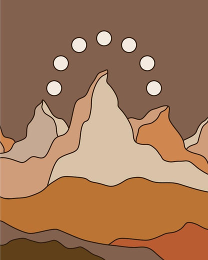 Malen nach Zahlen - Malen nach Zahlen - Boho - Landschaft - 7