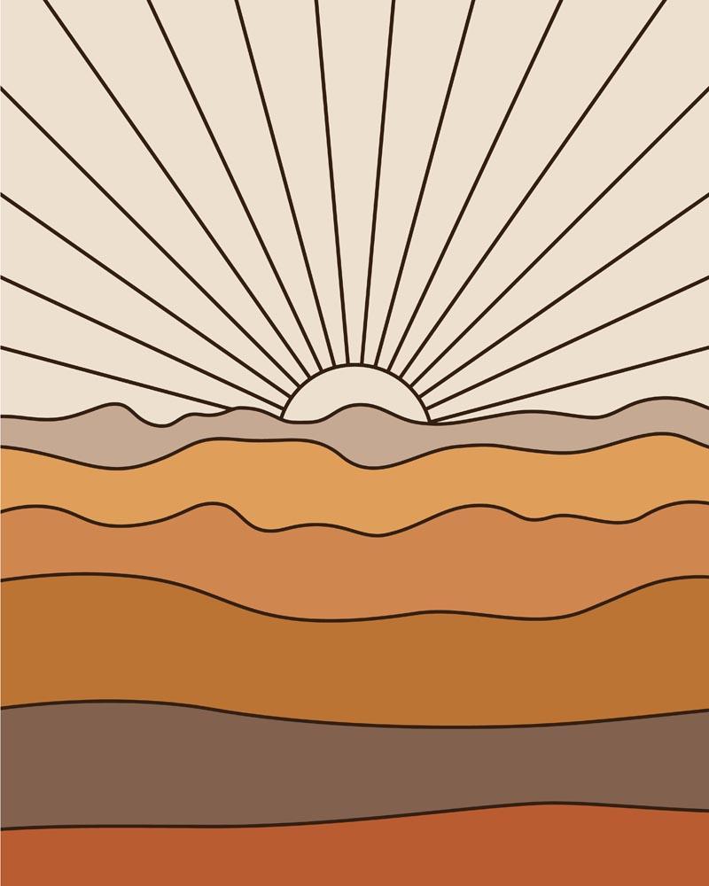 Malen nach Zahlen - Malen nach Zahlen - Boho - Landschaft - 8