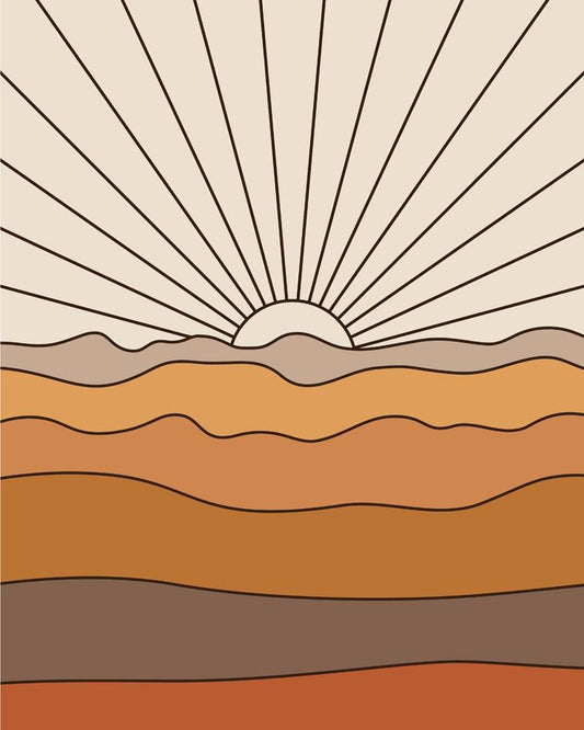 Malen nach Zahlen - Malen nach Zahlen - Boho - Landschaft - 8