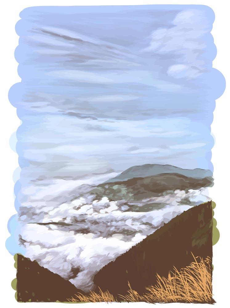 Malen nach Zahlen - Malen nach Zahlen - Berge in den Wolken