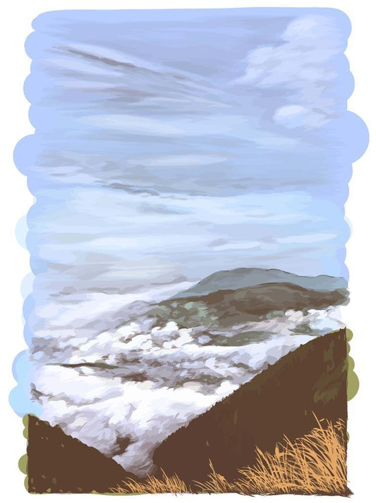 Malen nach Zahlen - Malen nach Zahlen - Berge in den Wolken