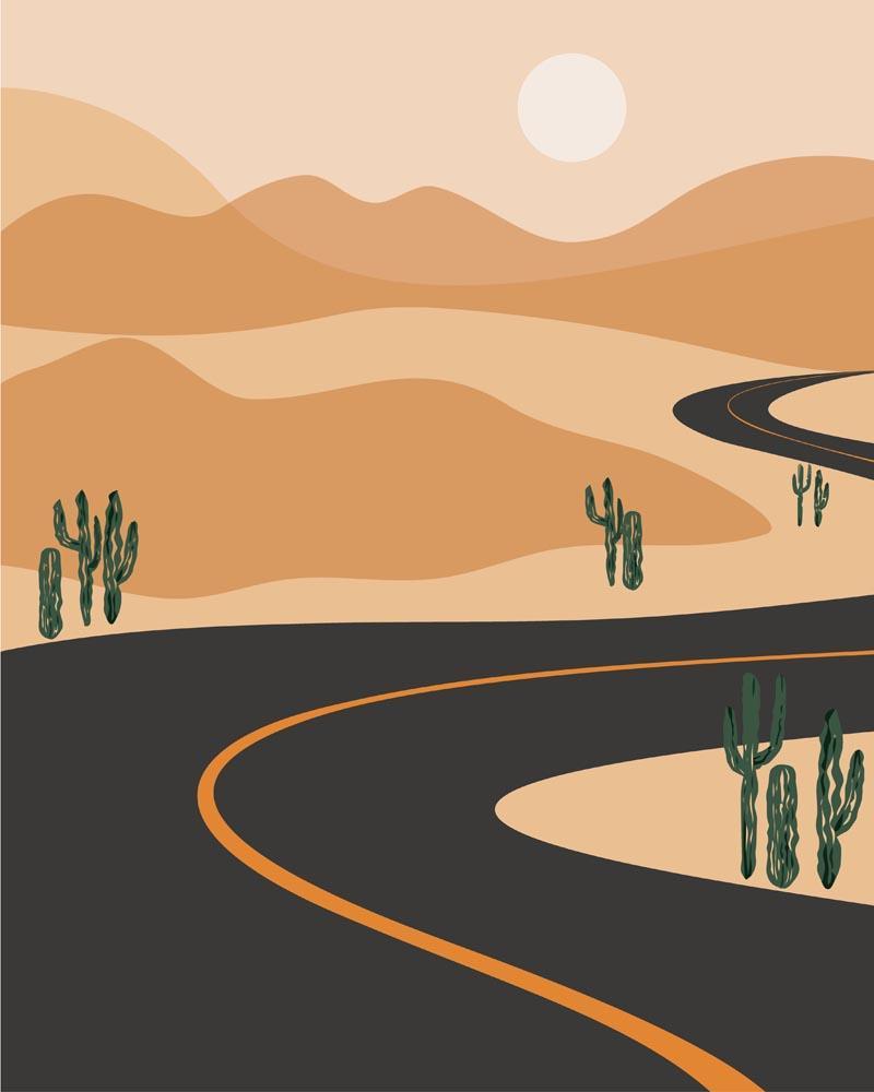 Malen nach Zahlen - Malen nach Zahlen - Landschaft Illustration 5
