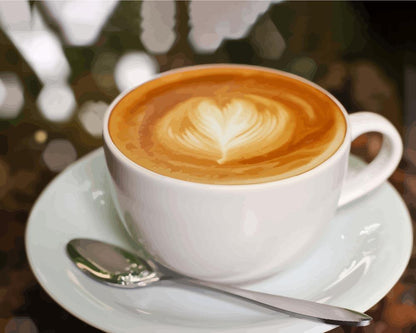 Malen nach Zahlen - Malen nach Zahlen - Kaffee mit Herz
