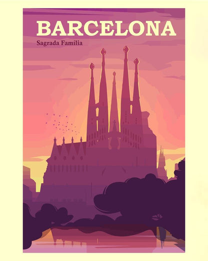 Malen nach Zahlen - Malen nach Zahlen - Travel - Barcelona