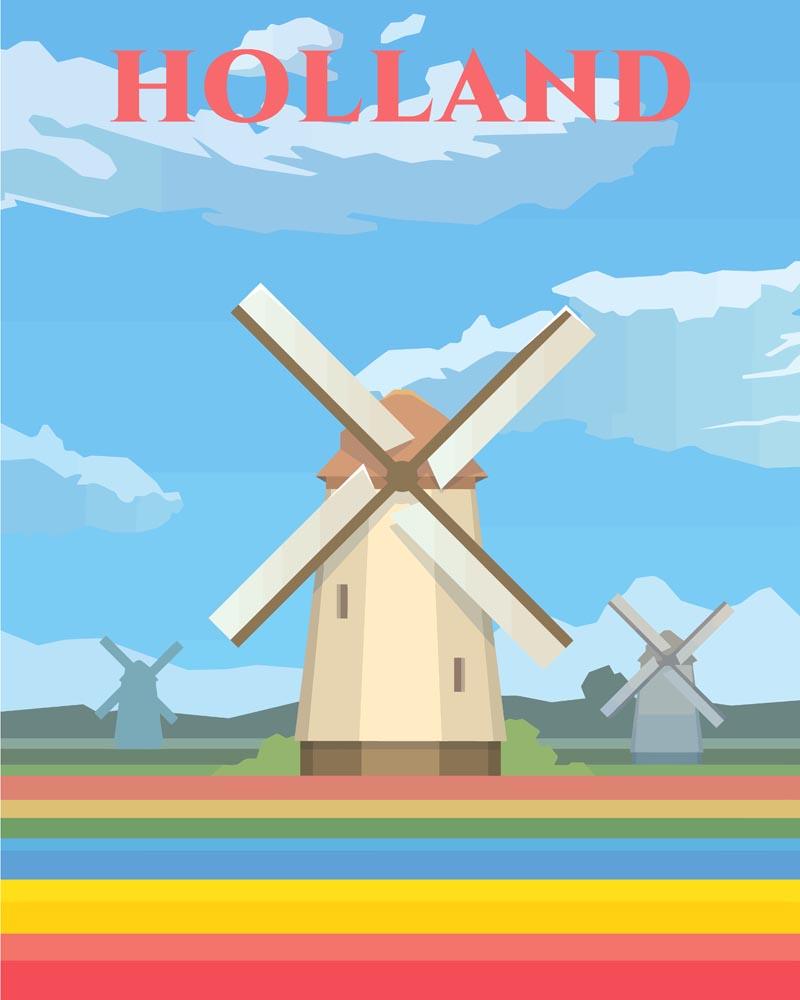 Malen nach Zahlen - Malen nach Zahlen - Travel - Holland
