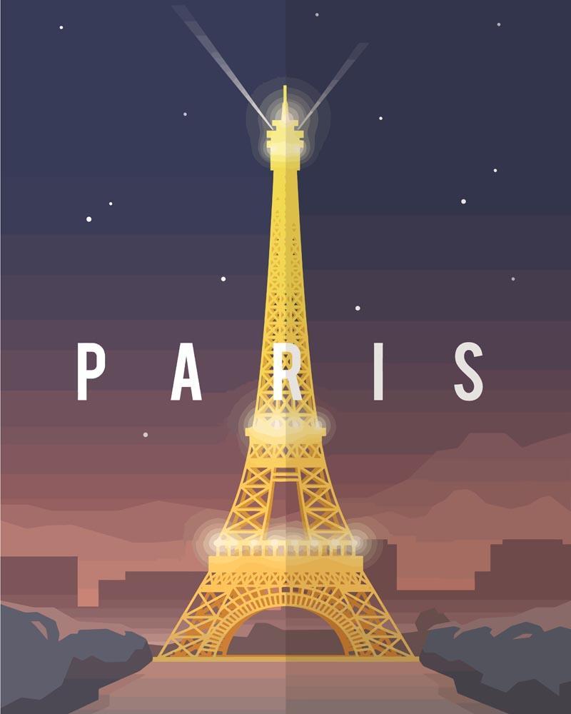 Malen nach Zahlen - Malen nach Zahlen - Travel - Paris - Frankreich