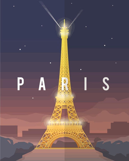Malen nach Zahlen - Malen nach Zahlen - Travel - Paris - Frankreich