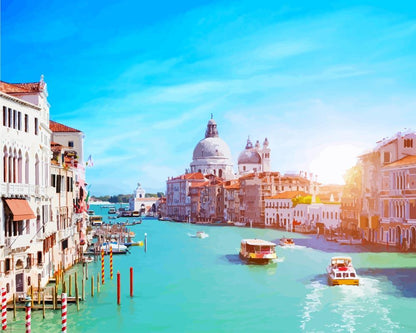 Malen nach Zahlen - Malen nach Zahlen - Venedig in Blau