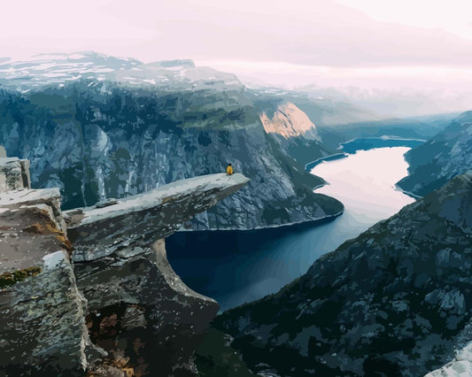 Malen nach Zahlen - Malen nach Zahlen - Trolltunga Berg