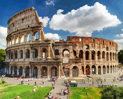 Malen nach Zahlen - Malen nach Zahlen - Kolosseum in Rom - Italien