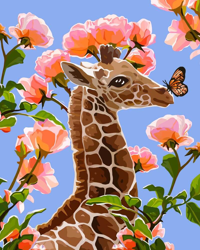 Malen nach Zahlen - Malen nach Zahlen - Happy Giraffe