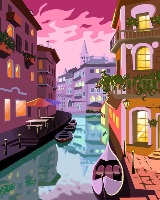 Malen nach Zahlen - Malen nach Zahlen - Venedig bei Farbe