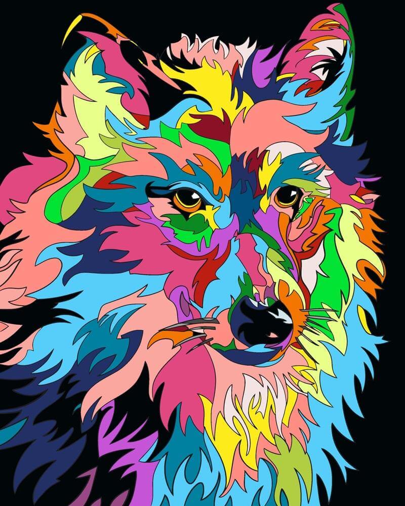 Malen nach Zahlen - Malen nach Zahlen - Neon Wolf