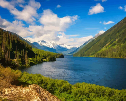 Malen nach Zahlen - Malen nach Zahlen - Duffey See in Britisch-Kolumbien, Kanada